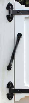 5 Black 304 Stainless Gate Spring Natural Satin Finish 304 Stainless Gate Spring Our newly updated gate spring is heavy duty and made of 304 stainless steel.