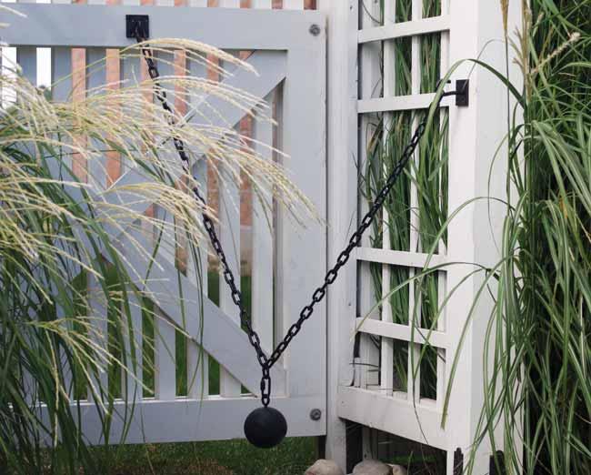 Cannonball Gate Closer Snug Cottage Hardware is pleased to offer this unique and very attractive gate closer from America s colonial past, the cannonball closer is an