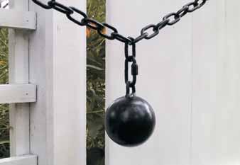 include the cannonball closer, chain, upgraded mounting hardware and a gate stop for a complete and polished installation from one stock number.