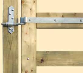 Heavy Duty Gate Hardware for Solid Double Straps (3 or 3.5 Gap) Rear Eye STRONG, FULL LATERAL ADJUSTMENT AND ONLY 1/2 BETWEEN THE GATE AND THE POST.