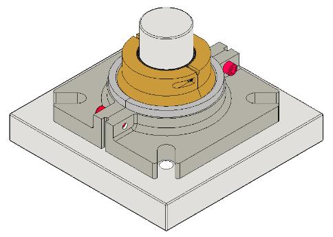 Ensure the pin in the carrier remains in the machined slot at the split face of the housing halves. 2.