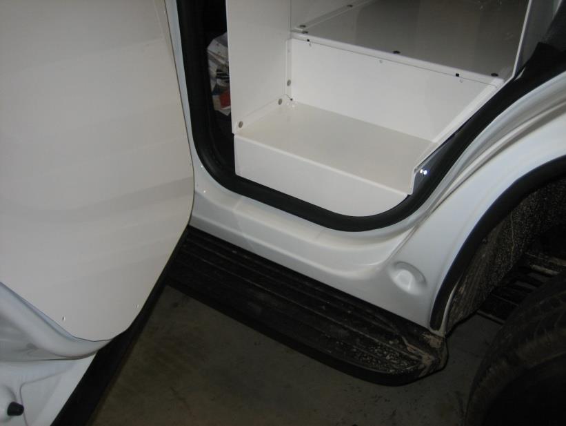 Attach driver and passenger side tunnels with ½ long and ¾ long carriage bolts.
