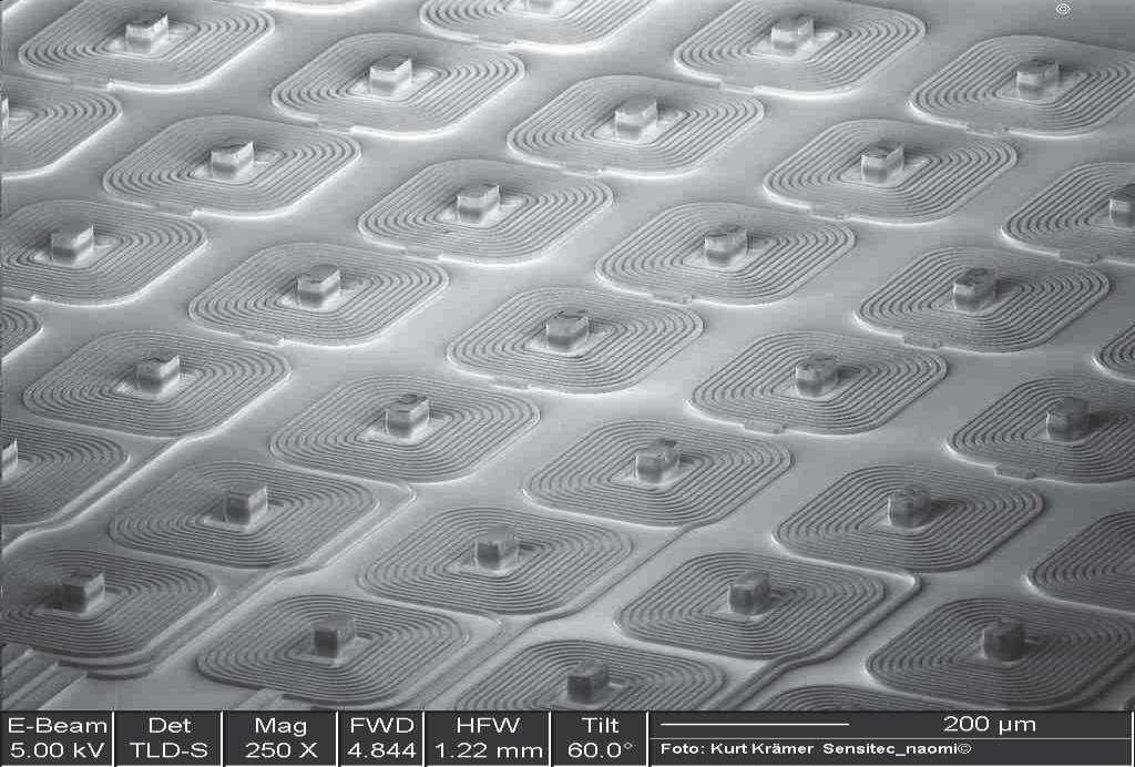 Figure 5 Microcoils in thin film