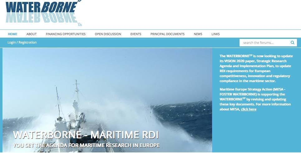 In addition, the new Waterborne TP website also includes a section on funding
