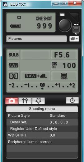 Bulb Exposures Display the capture window (p.5). Double-click the shooting mode icon and select [BULB].