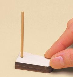 2mm-diameter point) For metal: Super Glue Gel or Two-part epoxy glue Toothpick a Bow block no.