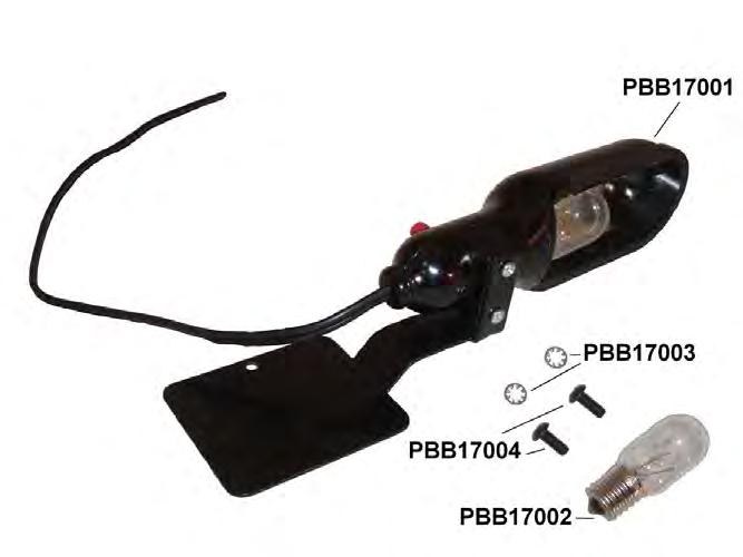 PBB700LED New Style LED Light Assembly #6- PBB7005 Light Bracket #7- PBB7008SC