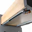 DRAWER GLIDE Full extension pull-out, soft-close metal and concealed