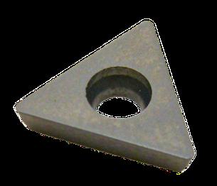 5 RT211F (Precision Counterboring and Finishing) A 1/4 (6.35 mm) IC triangular, uncoated insert with a 1/64 (.8 mm) cutting radius.