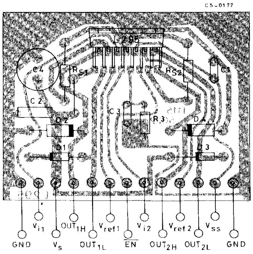 L295 application hints AN243 Figure 13. Typical application circuit of the L295.