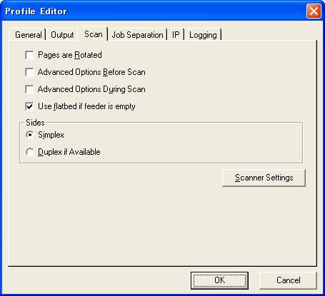 1.5 How to Use the Scanner Driver 5) Select the profile for scanning. 1 When creating a new profile Select one from already existing profiles and click [Add Profile...] button.