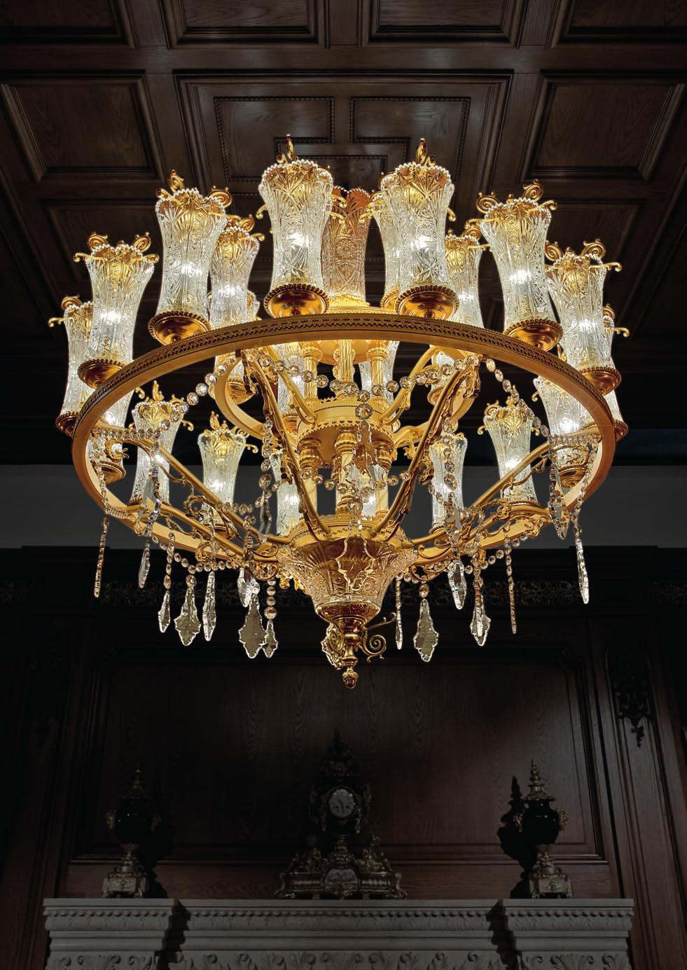 EXCALIBUR Excalibur _ Golden chandelier 24