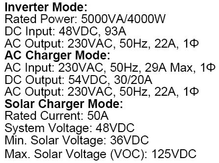 EMC-E20130903E 1. GENERAL INFORMATION 1.1. Description of Device (EUT) EUT : Inverter/ Charger Model Number : PIP 4048HS Test voltage : AC 230V/50Hz, Rating : Applicant : MPP SOLAR INC Address : 4F, NO.