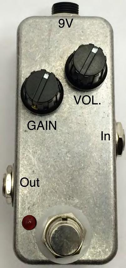 Operating Overview VOL: Adjusts the overall output volume GAIN: Adjust the amount of distortion Power