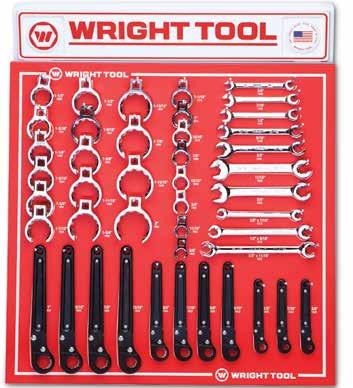 338 Flat Wrenches Fractional Tubing Wrenches Metric Wrenches D981 44 Pieces D956 29 Pieces, Ratcheting Box, Flare Nut & Crowfoot Wrenches DISPLAY BOARDS SIZE 1040 Combination Open End Flare Nut