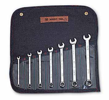 Combination Wrenches 1212 3/8" 1220 5/8" 1214 7/16" 1222 11/16" 1216 1/2" 1224 3/4" 1218 9/16" 707-Roll Denim Tool Roll WRENCHES