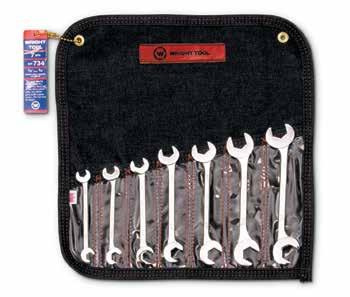 10mm 7 Pieces 15 & 60 Angle Wrench Set Number 734 12 Pt. 11mm Supplied in plastic pouch. Sold in sets only. No individual wrenches available.