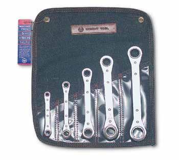 Ratcheting Box Wrenches 9424 1/4" x 5/16" 9427 5/8" x 11/16" 9425 3/8" x 7/16" 9428 3/4" x 7/8" 9426 1/2" x 9/16" 735-Roll