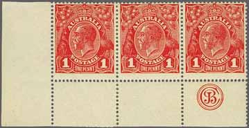 229 Corinphila Auction 28 & 29 November 2018 231 1918, Cooke Provisional Printing on War Savings Paper 3802 3802 1 d.