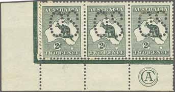 ', from lower right corner of the sheet with "JBC" monogram, superb colour, a few minor bends, mounted in margin only, stamps superb unmounted og. Rare and most attractive multiple. Cert.