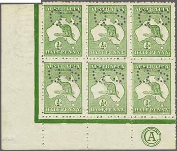 229 Corinphila Auction 28 & 29 November 2018 247 3857 3857 1914: ½ d. yellow-green, Die I, Plate 2, punctured 'O.S.