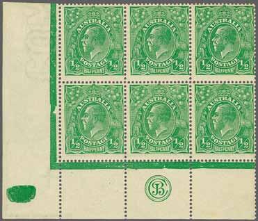 218 229 Corinphila Auction 28 & 29 November 2018 3752 1913/14, Engraved Issues No Watermark 1913/14: Small group with 1 d. red and 1 d.