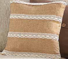 Reversible Pillow Cover, Brown/Rust, PW389 Cotton and polyester.