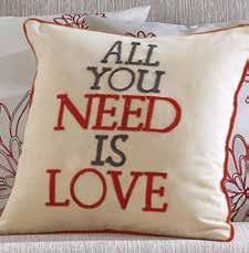 All You Need is Love Pillow Cover, PW319 100% embroidered
