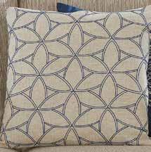 Shorewood Pillow Cover, PW227 100% embroidered polyester.