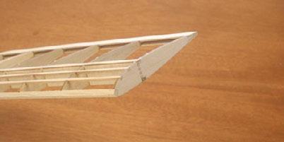 ..Sand the leading edge of the wing round to match the profile shown on the plan.