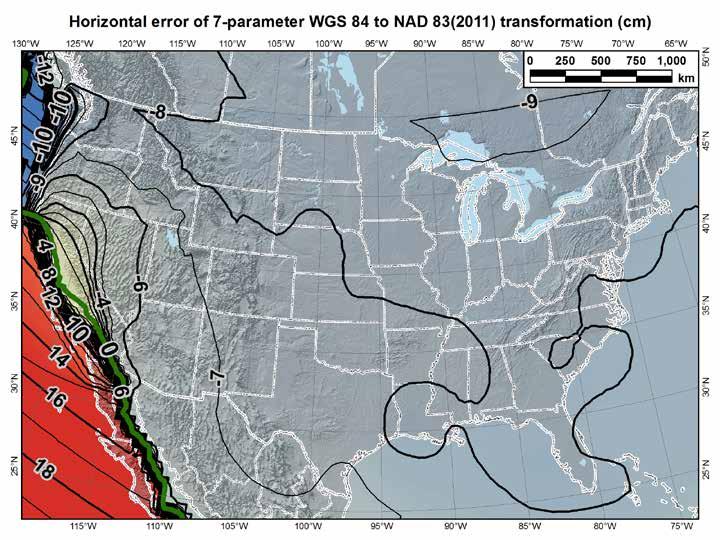This 7-parameter transformation is equivalent to the following commercial vendor transformations: ESRI: