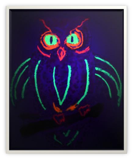 Using our fluoro products, you can create your own nocturnal scene and bring them to life with the Micador Dark Arts Magic Black Light!