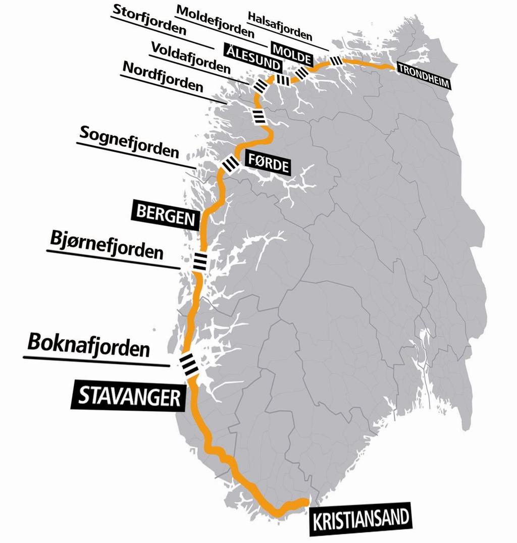 E39 Kristiansand - Trondheim Coastal Highway Route E39 1100 km 8