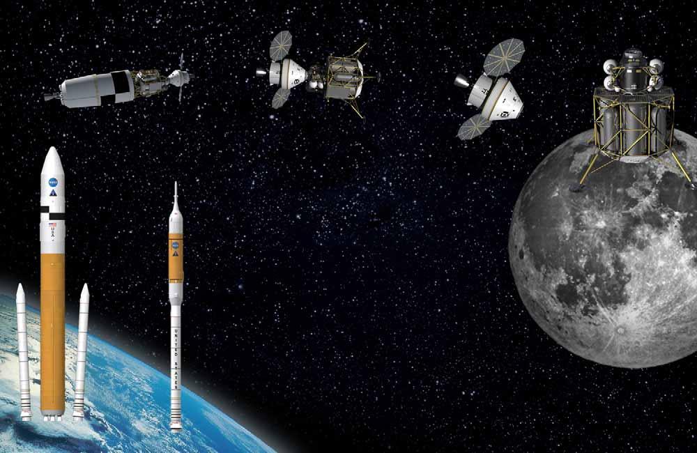 The New Fleet for Space Exploration Earth Departure Stage Altair Lunar Lander Ares V Cargo
