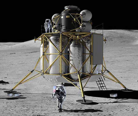 The Altair Lunar Lander Access to the Lunar Surface Four (4) crew to and from the surface Seven days on the surface Lunar outpost crew rotation Global access capability Anytime return to Earth