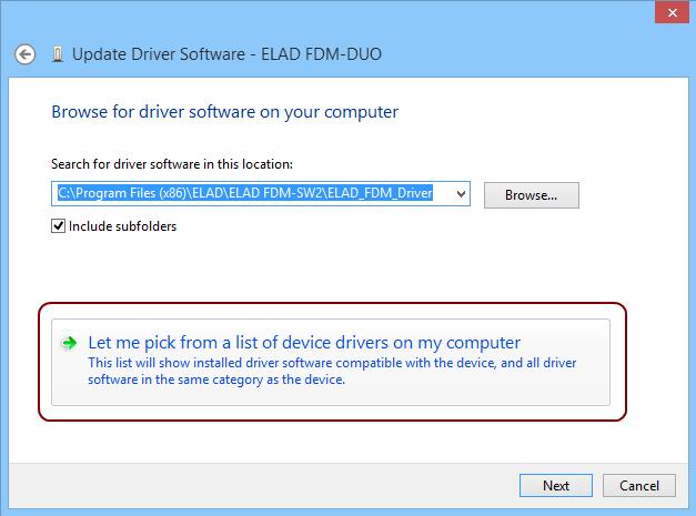 In this way the manual driver update is enabled. Don t click Next.