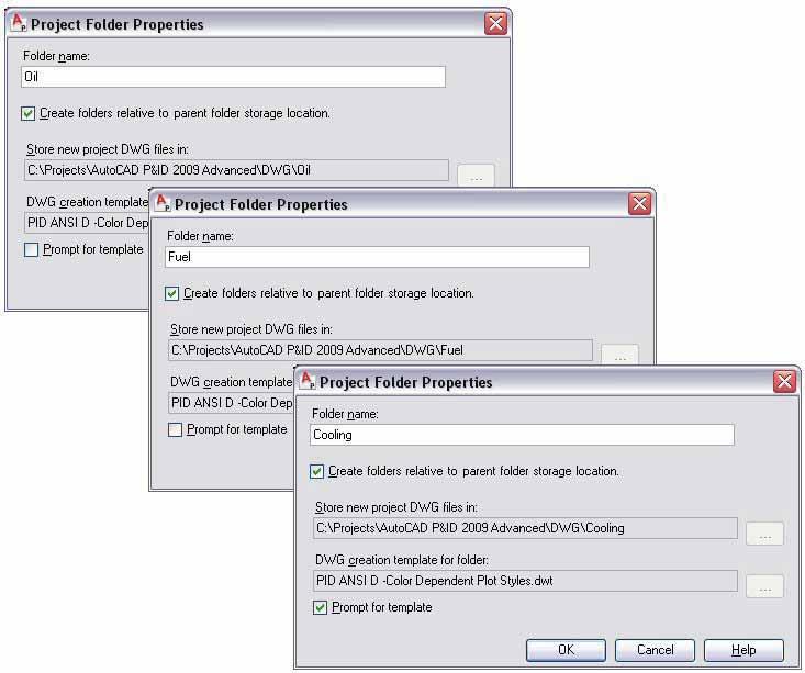 When the project is created you will add several folders and subfolders using the project manager in AutoCAD P&ID.
