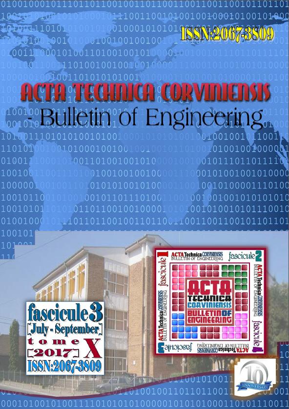 Acta Technica Corviniensis - Bulletin of Engineering Volume 10, Issue 1, Issue 2, Issue 3, Issue 4, http://acta.fih.upt.