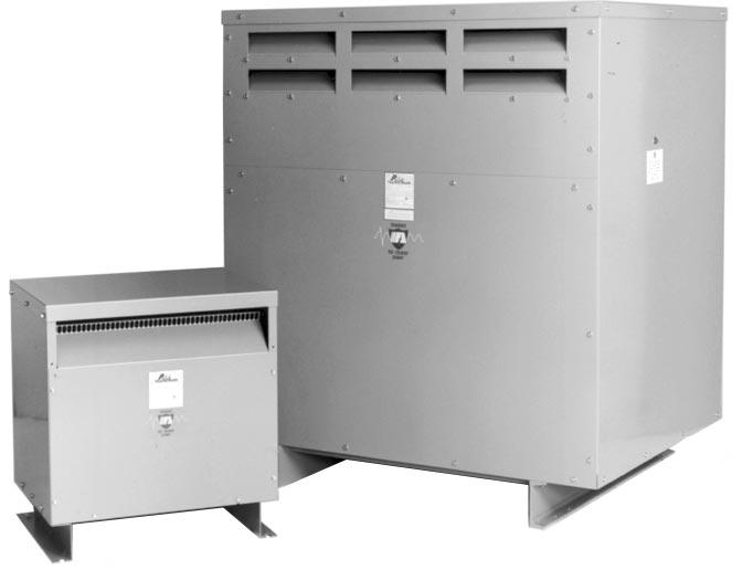Extra large front access wiring compartment through 9 KVA; top access through 75 KVA for easier installation and cooler case temperatures. Completely enclosed suitable for indoor/outdoor service.