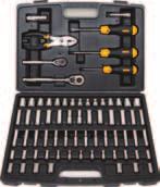 STANLEY 70 Piece 1/4" & 3/8" Drive Mechanic s Tool Set Product #: 97-542 70 (20) 1/4" Drive 6 Point Standard: 3/16, 7/32, 1/4, 9/32, 5/16, 11/32, 3/8, 7/16, 1/2, 4, 5, 6, 7, 8, 9, 10, 11, 12, 13, 14