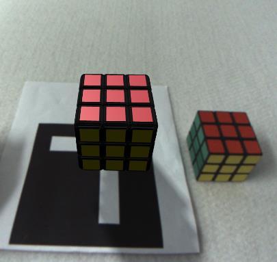 real cube To create virtual cubes, each RGB is set to 7 levels.