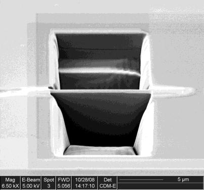 Lift out preparation of TEM sample 1.