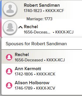 I. ROBERT S MERGE 1. After Signing in to the Simple Sandbox, Robert and Rachel appear first in the Pedigree view.
