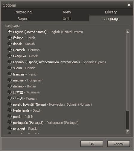 20 Changing settings 20.6 Language tab Language: To change the language, select a new language in the list. 20.7 