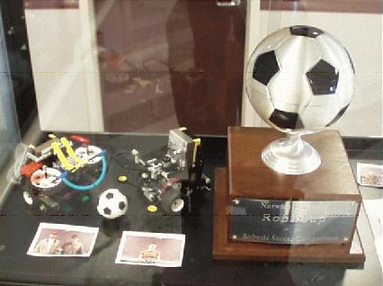 Figure 2: The Norwich University RoboCup Soccer Trophy III. Course Tasks Solution of the soccer robot problem is divided into three parts each allowed two weeks.