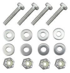 Hardware Pack BMB Hardware Package Qty Description 4 # 6 x 3/4" long Stainless Steel Hex Head Bolts 8 # 6 Stainless Steel Flat Washer 4 # 6 Stainless