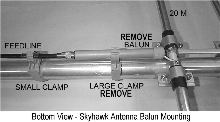 Attaching the COMTEK Balun assembly to your existing Skyhawk or Skylark antenna In this example, the pictures are from the Skyhawk antenna.