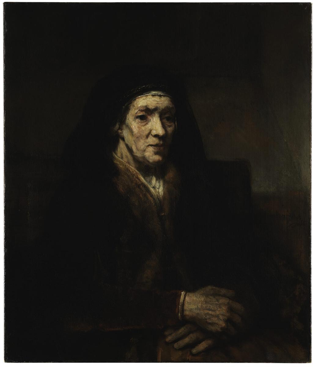 Portrait of a Seated Woman with Her Hands Clasped 1660 Rembrandt van Rijn (Leiden 1606 1669