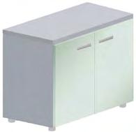 ATRIUM Deco Storage Cupboards Melamine shell with an aluminium grey or glossy