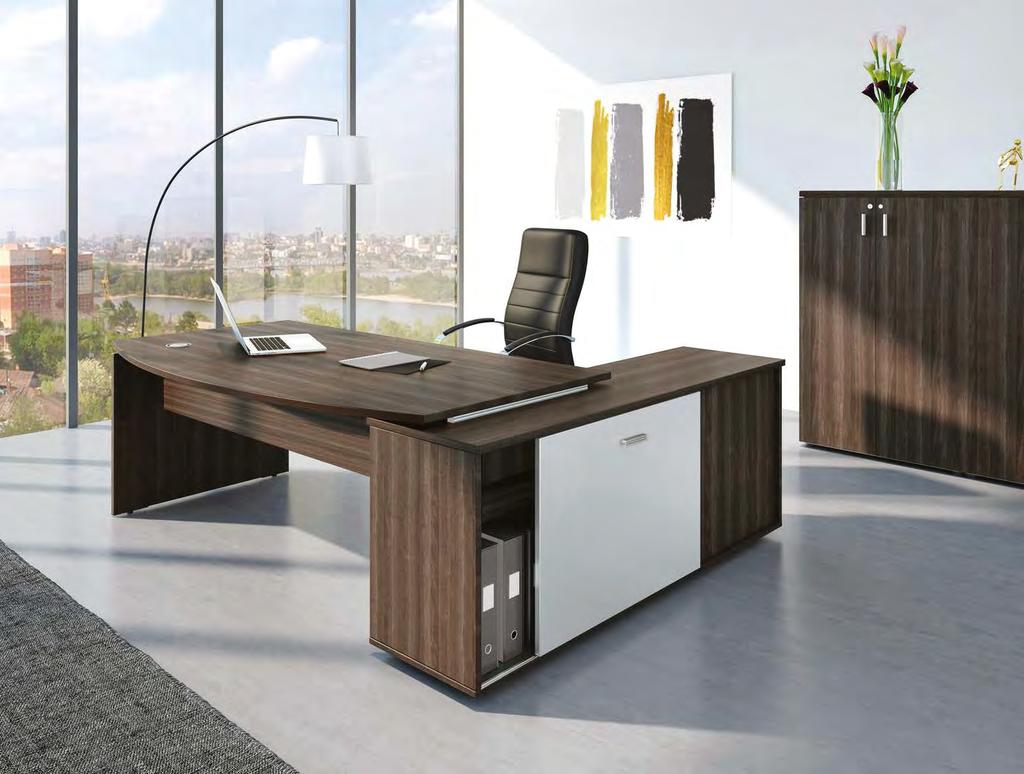 EXECUTIVE FURNITURE Our executive range of office furniture is designed and manufactured using some of the finest refined and sustainable natural veneers and solid timber.